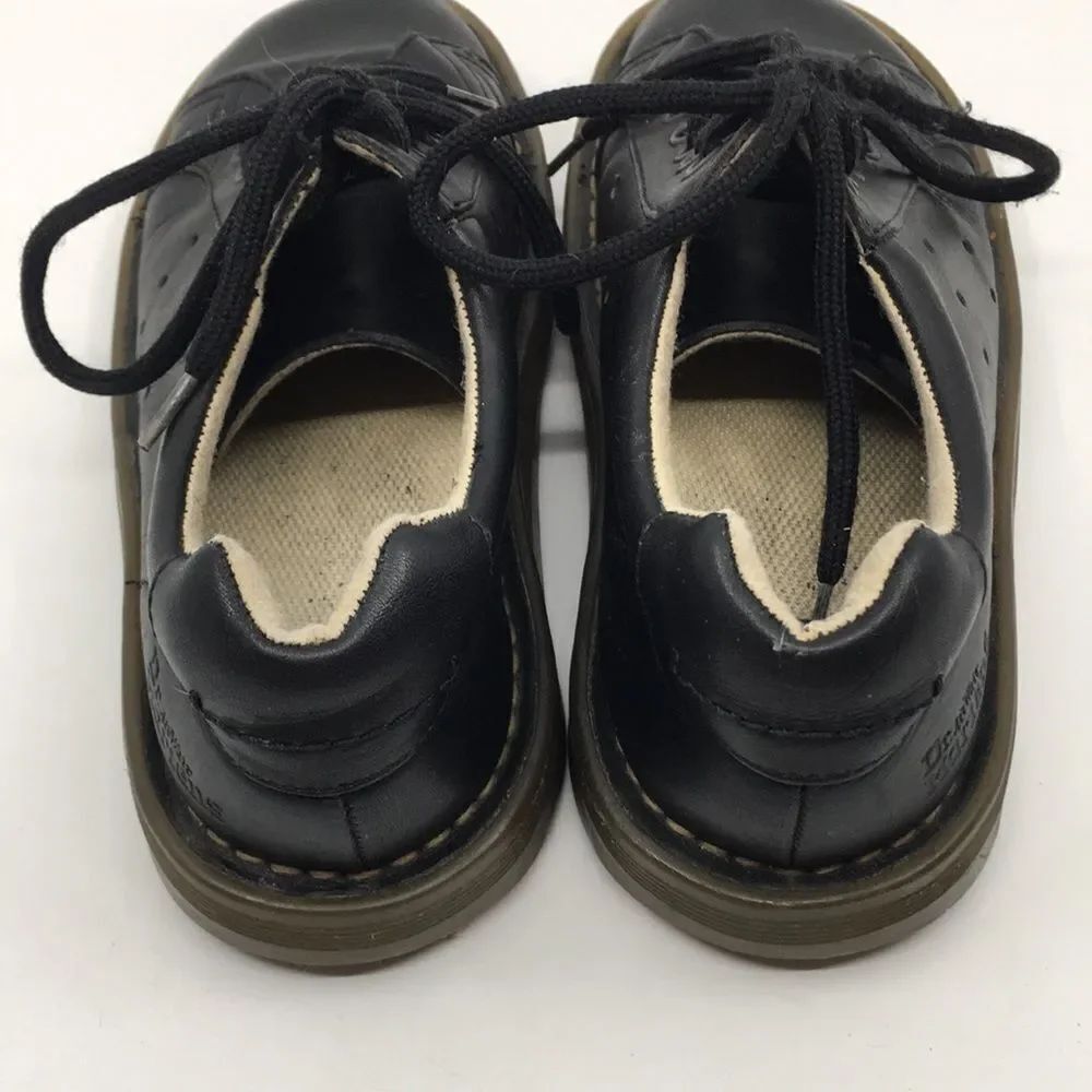 Vintage Dr. Martens Air Wair Lace Up Strong Leather Oxford Shoes Black 8A58 Sz 5 - Picture 11 of 16